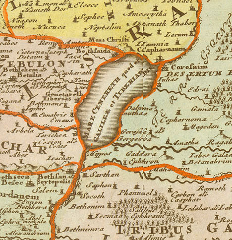 Maps, Holy Land: "Terra Sancta in XII..."