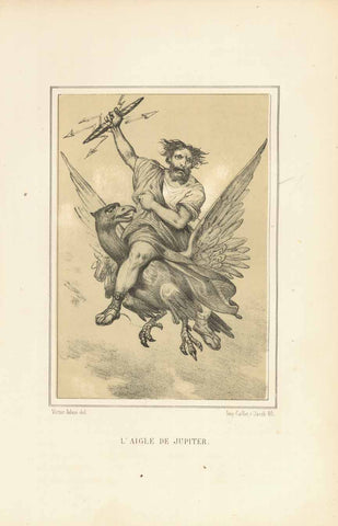 "L'Aigle de Jupiter" (the eagle of Jupiter)  Toned lithograph after Victor Adam. Published 1884.