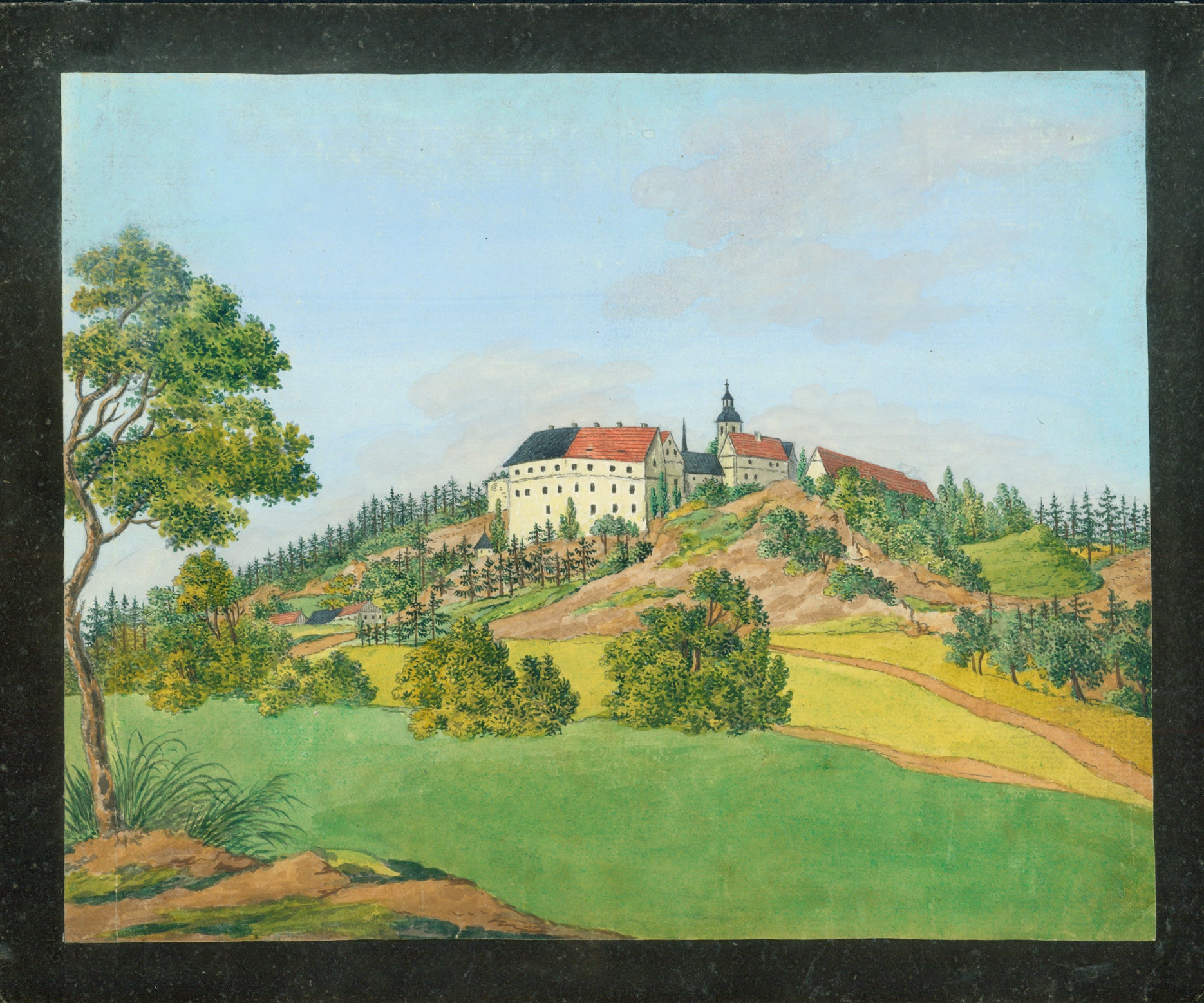 Schloss Sachsenburg bei Frankenberg in Sachsen  Schloss Sachsenburg, Frankenburg, Baumwollspinnerei, Saxony