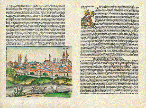 The Nuremberg Chronicle, Nuremberg 1493: Cracow. - "Cracovia"
