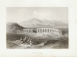 "Antioch of Pisidia"  Steel engraving by C. Cousen after Laborde, 1854.