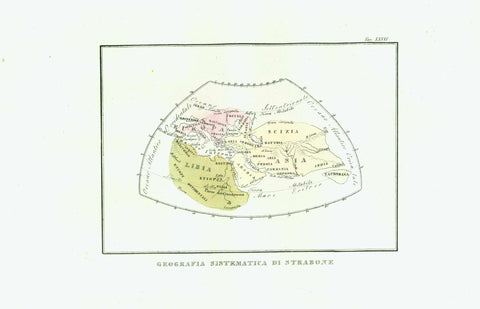 Maps, World, Strabon, Strabo, Geographica, Francesco Constantino Marmocchi